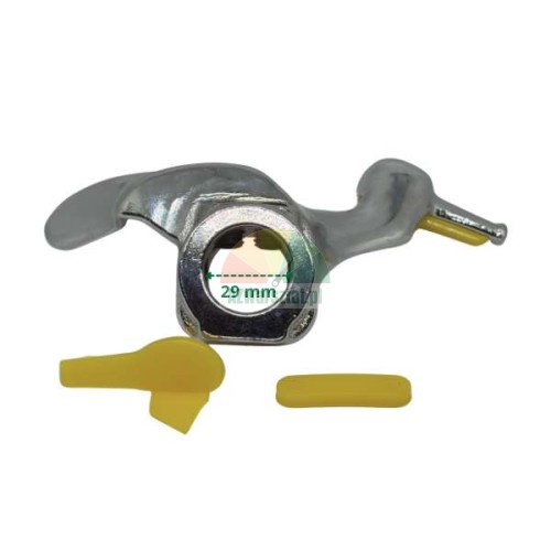 Universal metal mounting head 29mm with yellow protectors