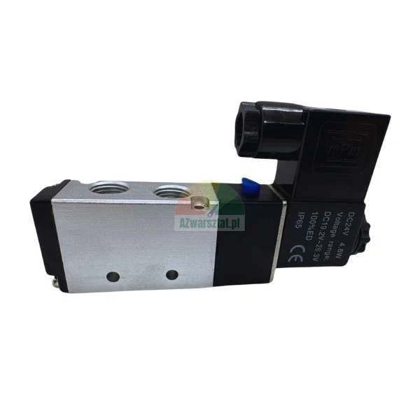 Pneumatic solenoid valve DC 24V with IP65 protection and CE marking.