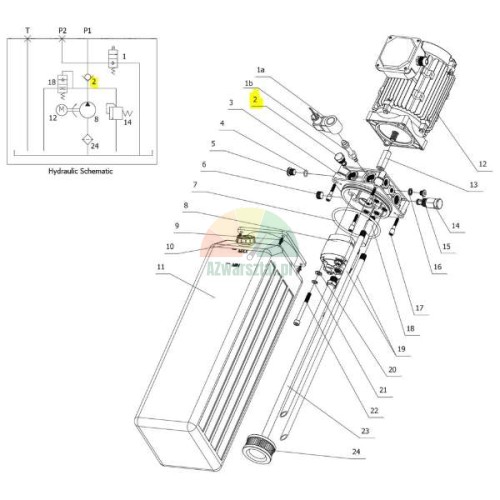 Check valve diagram for Twin Busch TW S319 and TW S318U lift.