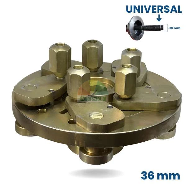 Universal quick-clamping flange plate for 36mm wheel balancer, blind hole wheels