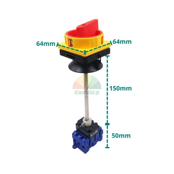 Safety main switch 32A LW30-32/08 with lock and dimensions