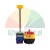 Main isolator switch with an extended shaft and red-yellow safety rotary handle.