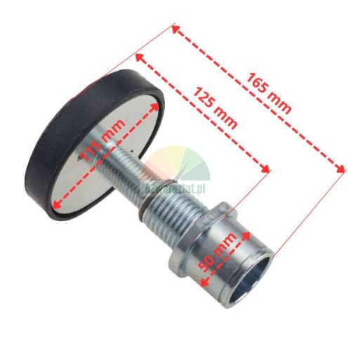 Car lift foot with rubber pad for 50 mm hole