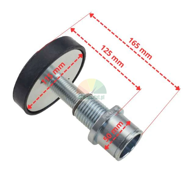 Car lift foot with rubber pad for 50 mm hole