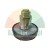 Metal component with a screw thread and rubber seal on a circular base