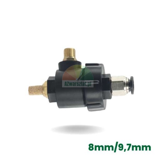 Quick exhaust valve, striker release valve 8mm/9.7mm black with brass fittings