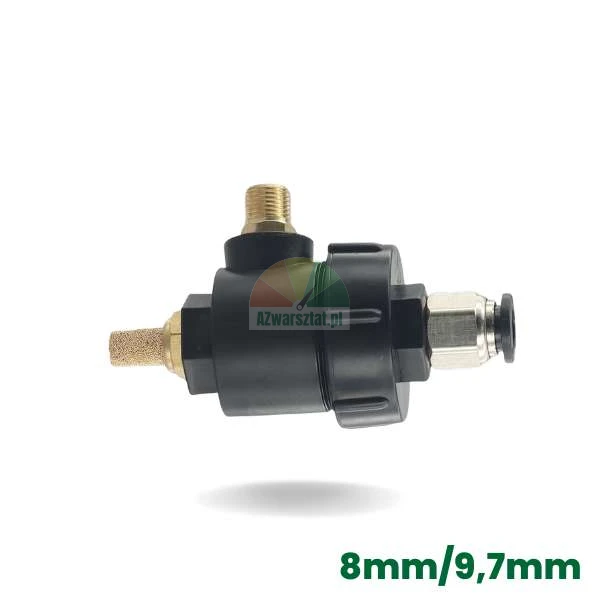Quick exhaust valve, striker release valve 8mm/9.7mm black with brass fittings