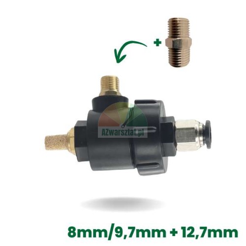 Quick exhaust valve, striker relief valve 8mm/9.7mm + 12.7mm with brass fittings and muffler.