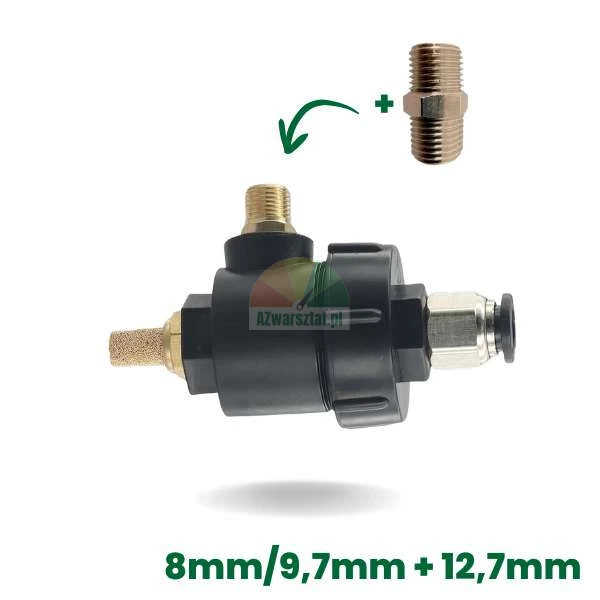 Quick exhaust valve, striker relief valve 8mm/9.7mm + 12.7mm with brass fittings and muffler.
