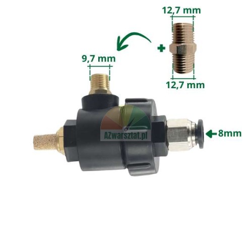 Quick exhaust valve for striker 8mm/9.7mm + 12.7mm