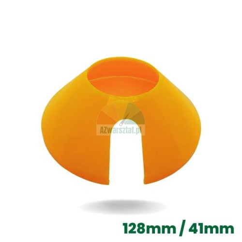 Orange plastic cone for tire changer machine with dimensions 128mm/41mm