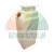 Vertical white plastic tank with a red cap
