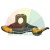 Metal tire changer mount demount head with yellow protective plastic inserts.