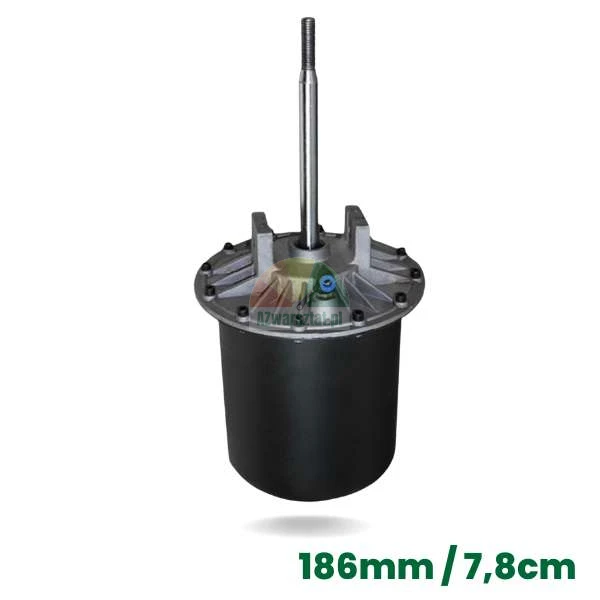 Complete ejector cylinder 186mm with 16.5-32cm rod and 7.8cm mounting on a white background