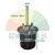 Complete ejector cylinder 186mm with technical dimensions