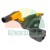 Mounting head for tire changer with yellow protective inserts