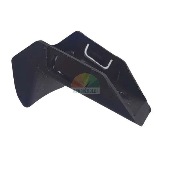 Black plastic mounting component or grip part shown on a white background.