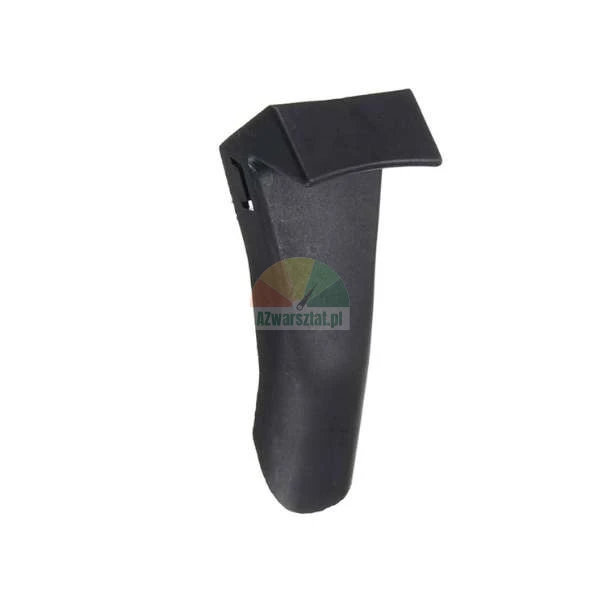 Black plastic car interior mounting clip isolated on white background.
