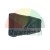 Black plastic end cap with a slightly tapered shape, view of the internal structure.