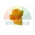 Yellow plastic tile leveling spacer component on white background.