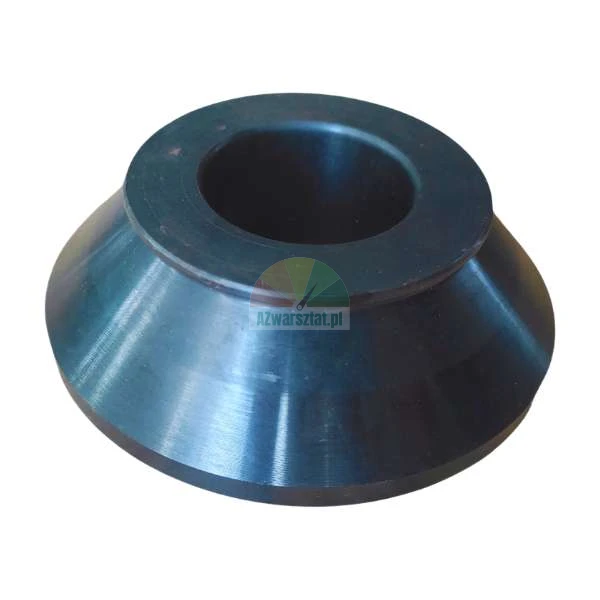 Black conical rubber or plastic component with a central hole