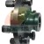 Black metal adapter flange with mounting studs, side view of a mechanical industrial component.