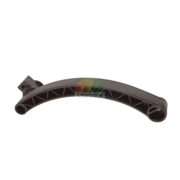 Black curved plastic handle with a visible reinforcing structure on the underside.