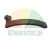 Black curved plastic handle part with a mounting element on one side.