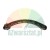 Black curved plastic handle part with internal reinforcement ribs.