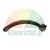 Curved black arm with a knob and mounting hole on a white background.