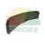 Black curved furniture handle with a matte finish on a white background
