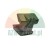 Solid cast iron industrial machine part with a dark, rough surface on a white background.