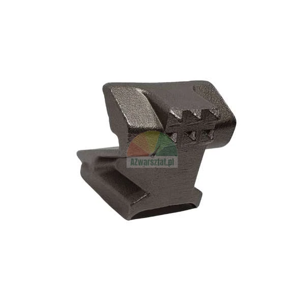 Solid cast iron industrial machine part with a dark, rough surface on a white background.