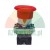 Red mushroom head emergency stop button ZB2-BE102C with metal body and contact block