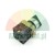 Industrial selector switch model ZB2-BE101C with black rotary knob and electrical contact block on white background.