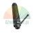 Black threaded industrial cylinder with an attached rod against a white background.