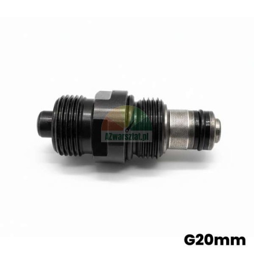 Hydraulic overload (safety) valve G20mm - black screw-in cartridge valve with threads and o-rings.