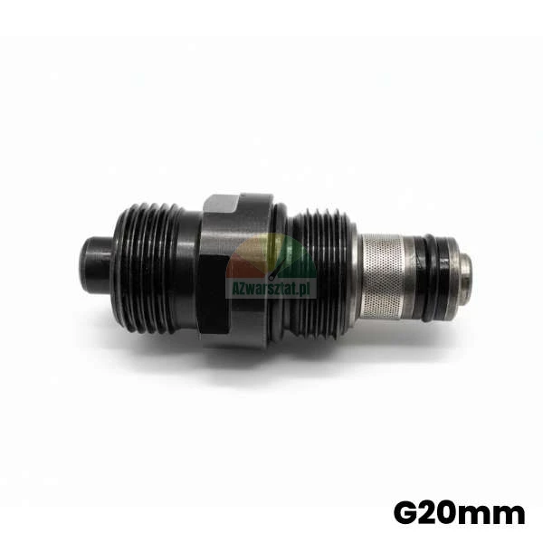 Hydraulic overload (safety) valve G20mm - black screw-in cartridge valve with threads and o-rings.
