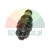 Hydraulic valve made of black metal with visible thread and seal.