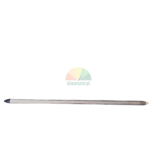 Slim glass nail file on a white background.
