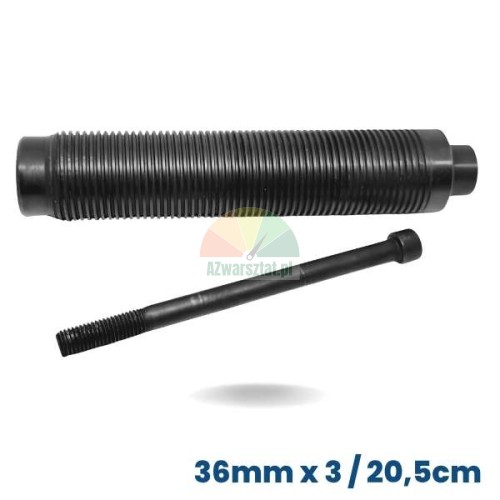 Wheel balancer shaft 36mm diameter and 20.5cm length with mounting bolt