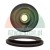 Gray rubber diaphragm or seal with a circular shape shown from top and side views on a white background.