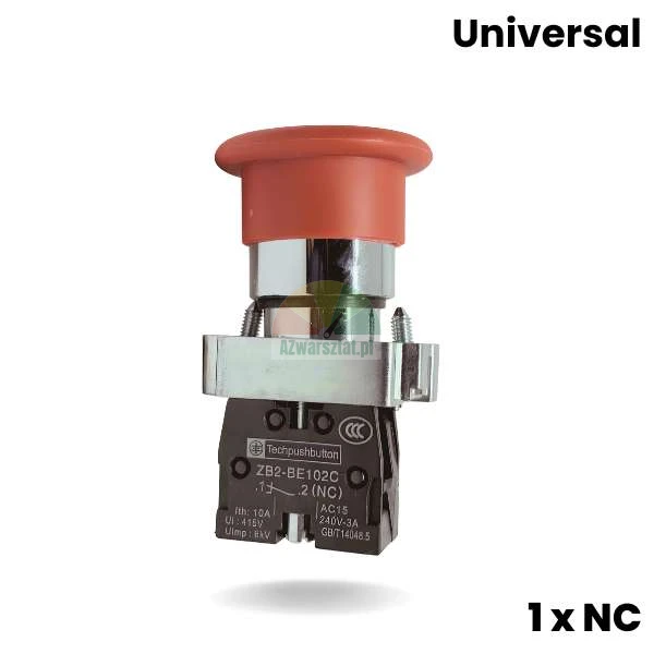 Red metal mushroom push button (1NC)