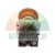 Mushroom emergency stop button with NC 1-2 contact block and metal mounting - rear view