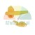 Yellow plastic tile leveling system components on white background.