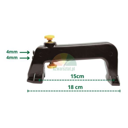 Complete handle with valve, 4mm hose connection, dimensions 15cm and 18cm