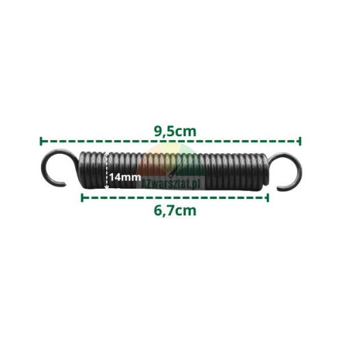Tire changer mounting spring 9.5 cm long and 14 mm diameter