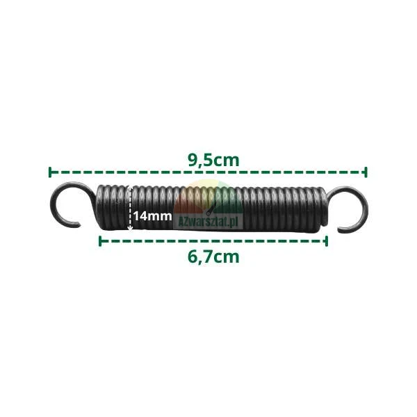 Tire changer mounting spring 9.5 cm long and 14 mm diameter
