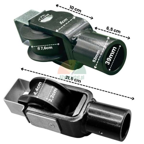 Chain wheel for two-post lift with handle (39mm)