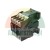 Industrial electrical contactor with black and grey housing and blue terminal labels